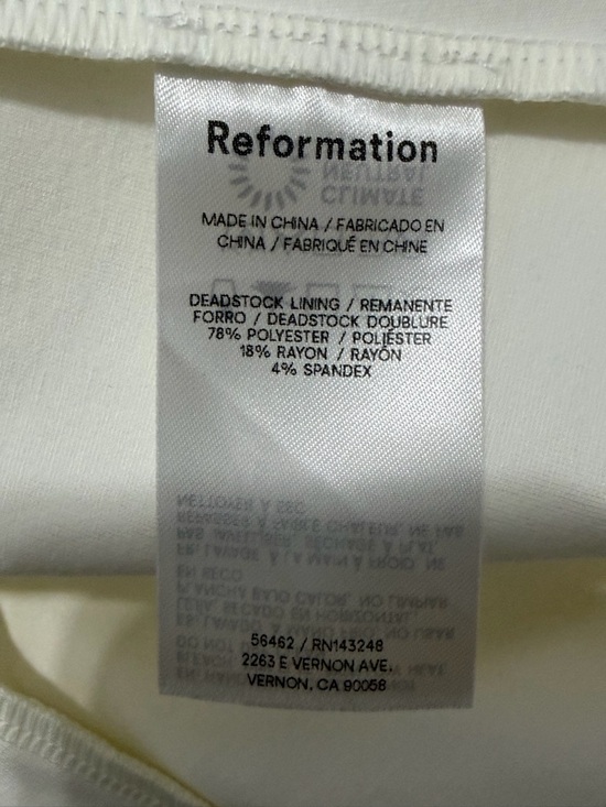 Reformation White Midi sleeveless Dress size large - Picture 6 of 7